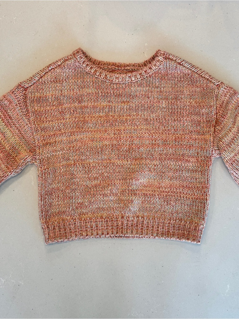 Billabong Pink Multi-Color Crewneck Sweater